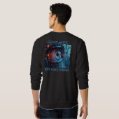 Choses de l'œil quantique hommes sweatshirt noir d (Dos entier)
