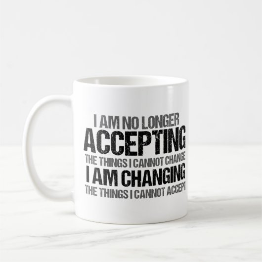 Choses Inspirationnelles Changement Citer Mug Café (Gauche)