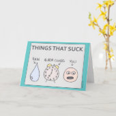 "Choses qui sucent" la carte de voeux (Fleur jaune)