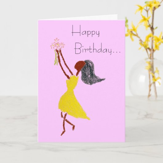 CHOSES SIMPLES Carte de voeux d'anniversaire (Fleur jaune)
