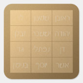 Choshen Mishpat de Biblical Priestplate Vierkante Sticker (Voorkant)