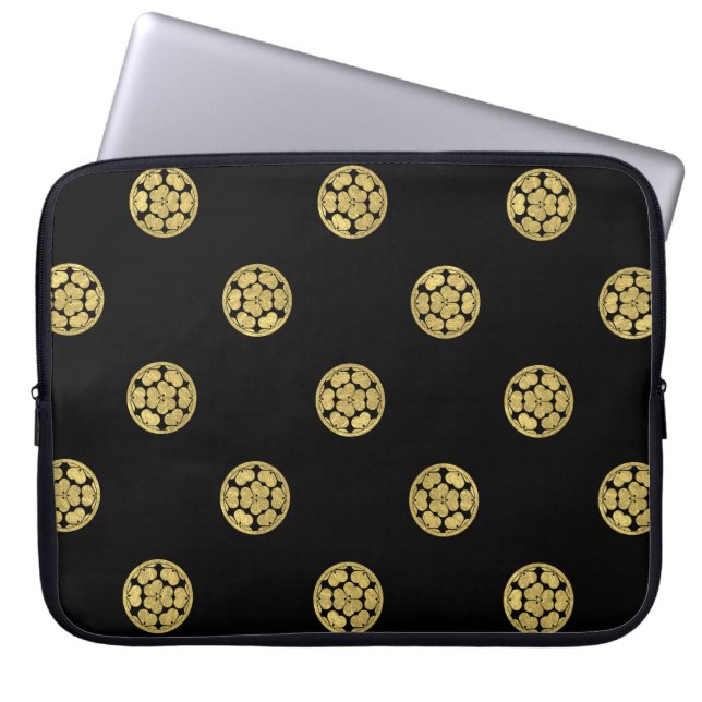 Chosokabe Mon Japans samurai clan Laptop Sleeve (Voorkant)