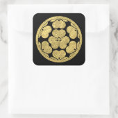 Chosokabe Mon Japans samurai clan Vierkante Sticker (Tas)