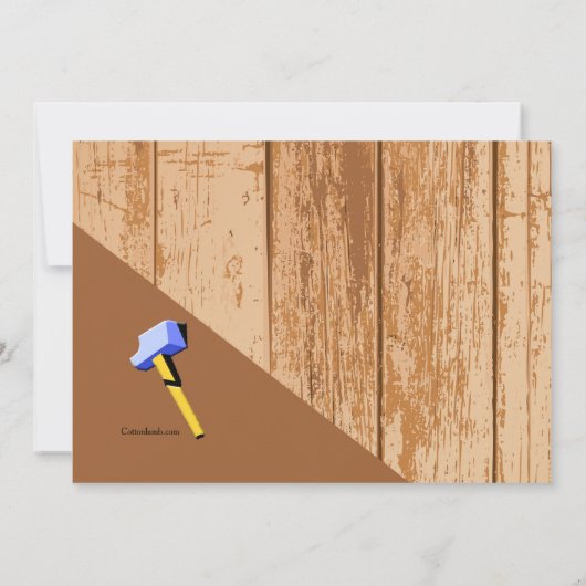 Chou-Do Couples Douche (Bleu) Invitation (Dos)