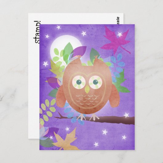 Chou en papier - violet - cartes postales (Devant / Derrière)