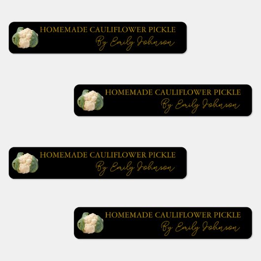 Chou-fleur fait maison chou-fleur Étiquette mince (Groupe)