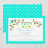 chou mignon garçon baby shower invitation (Devant / Derrière)