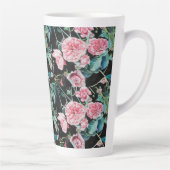 Chou rose Rose Rose Aquarelle florale Mum Mug (Droite)