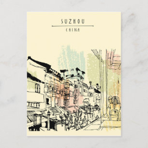 Chou Xing Hua Suzhou Scenery chinese kunst Briefkaart