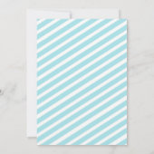 Chouette 1er anniversaire Invitation garçon Turquo (Dos)