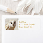 Chouette à corne de neige Étiquettes de adresse (En situation)