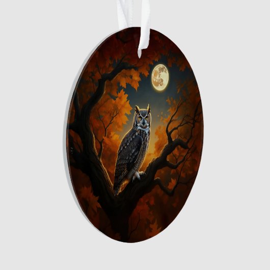 Chouette à cornes en automne (devant)