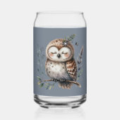 Chouette à l'aquarelle mignonne avec style boisé f (Verso)