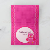 Chouette à lunettes, Carte de voeux de Saint-Valen (Intérieur)