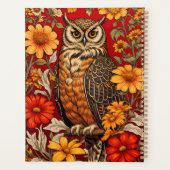 Chouette À Rayures Et Fleurs De Zinnia (Dos)