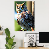 Chouette adorable | AI Art Poster (Bureau à domicile)