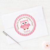 Chouette Anniversaire Favor Stickers (Rose) (Enveloppe)