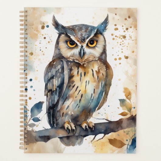 Chouette aquarelle (Devant)