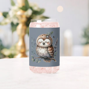 Chouette aquarelle mignonne dans un style floral b
