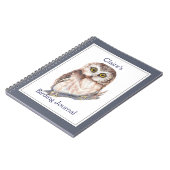 Chouette aquarelle personnalisée, Journal d'oiseau (Côté gauche)