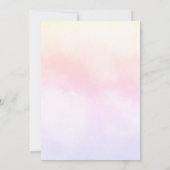 Chouette arc-en-ciel 1er anniversaire Invitation (Dos)