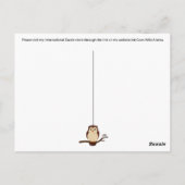 Chouette au café - Carte postale (Dos)