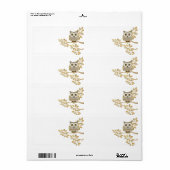 Chouette aux yeux larges dans le Étiquette d'arbre (Feuille entière)