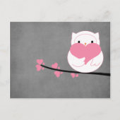 Chouette avec carte postale Coeur (Devant)