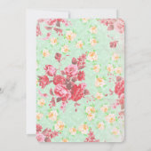 Chouette baby shower invitation burlap lace menthe (Dos)