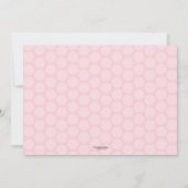 chouette baby shower invitation fille rose gris bo (Dos)