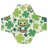 Chouette bébé mignon St Patrick dessin animé (Plat)