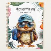 Chouette bébé mignonne avec sac à dos, casquettes  (Devant)