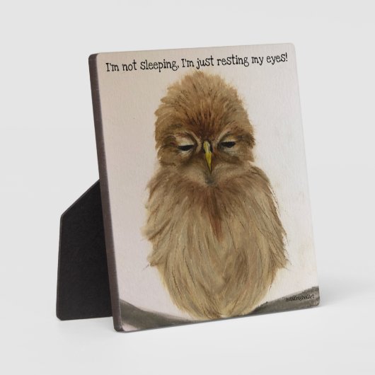 Chouette Bébé Sleeping Plaque Easel (Recto)