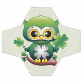 Chouette bébé St Patrick dessin animé mignon (Plat)