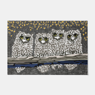 Chouette Bienvenue Mat, Beau tapis d'oiseaux, Chou