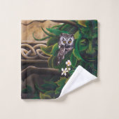 Chouette blanche celtique (Gant de toilette)