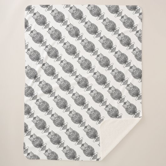 Chouette (blanche) - couverture Sherpa (Devant)