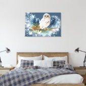 Chouette blanche imprimée sur toile (Insitu(Chambre))