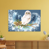 Chouette blanche imprimée sur toile (Insitu(Salon))