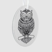 Chouette (blanche) - Ornement acrylique (devant)