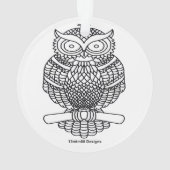 Chouette (blanche) - Ornement acrylique (dos)