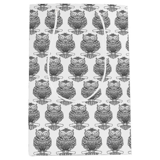 Chouette (blanche) - Sac cadeau (Devant)