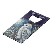 Chouette blanche sur branche en clair de lune Pers (Dos Angle)