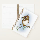 Chouette brune mignonne Bleu faune Caprice (Devant avec enveloppe)