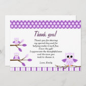 Chouette Carte de remerciements (Devant / Derrière)