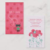 Chouette Carte de visite (Devant / Derrière)