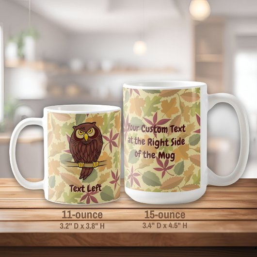 Chouette Cartoon Café Mug
