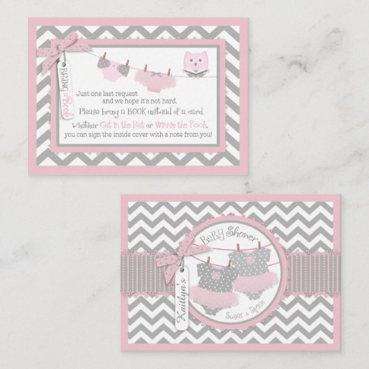 Chouette Chevron Tutus Chouette Apportez une carte (Devant / Derrière)