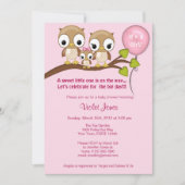 Chouette Chouette Invitations Fille Maman Papa (Devant)