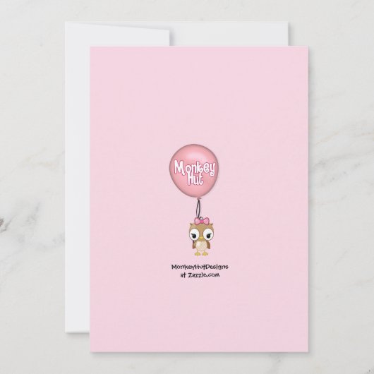 Chouette Chouette Invitations Fille Maman Papa (Dos)